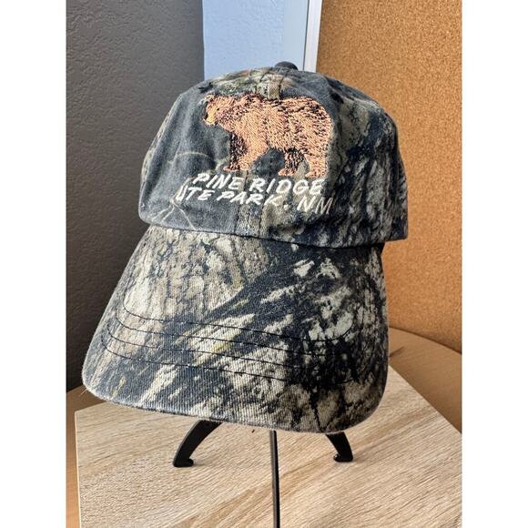 Pine Ridge Ute Park, NM Camo Bear Cap - Picture 1 of 7
